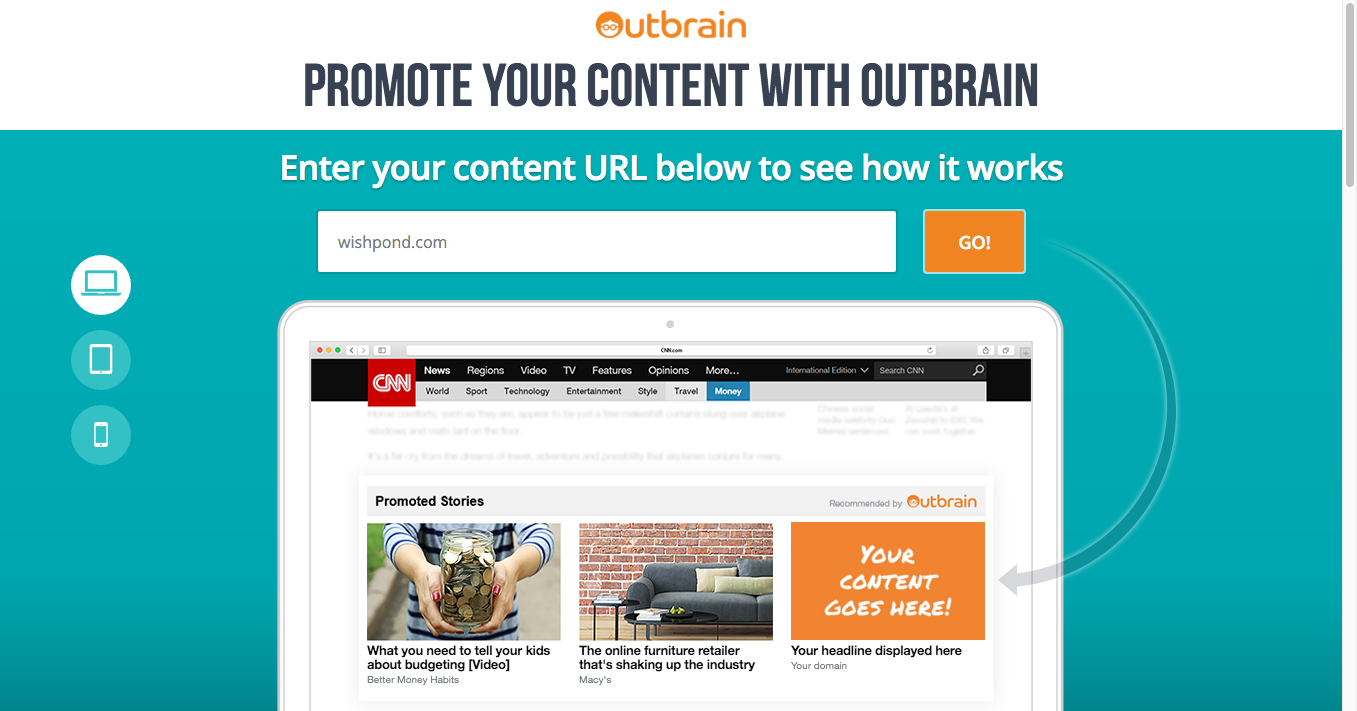 outbrain landing page