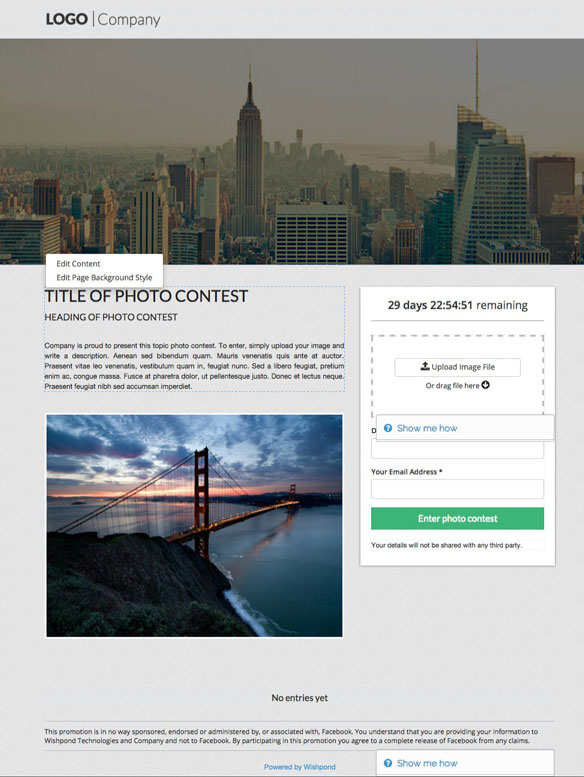 free contest templates