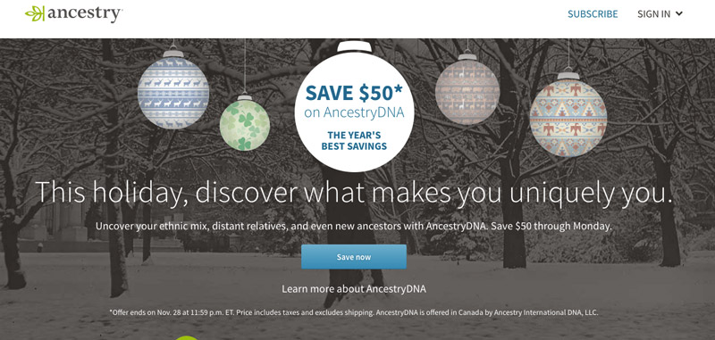 Ancestry DNA's Save Now