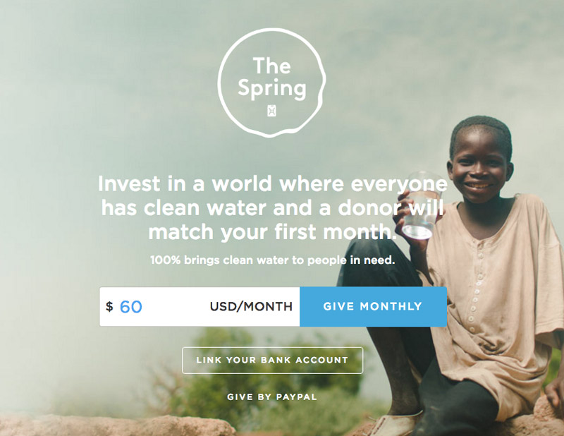 charity water CTA