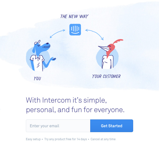 intercom call-to-action