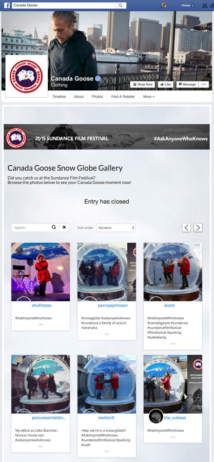 Canada goose 2024 pagina oficial instagram