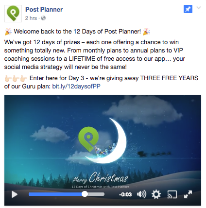facebook promotion post example