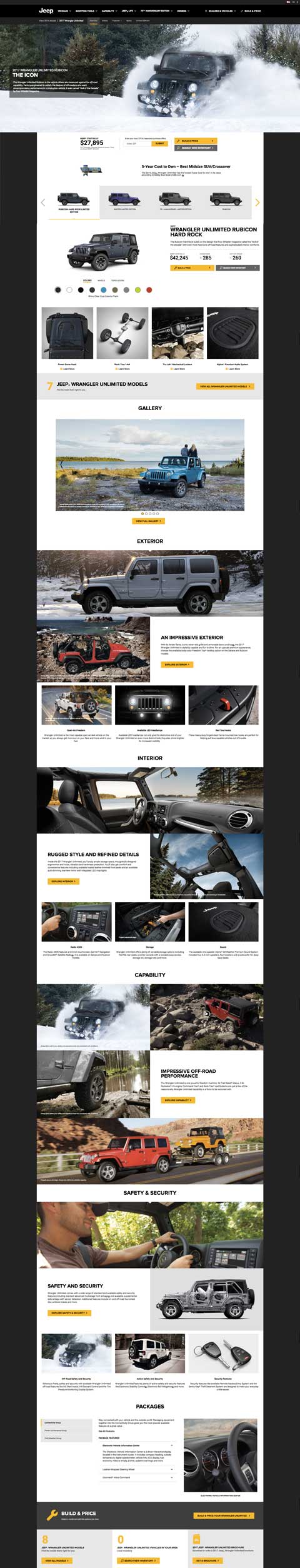 automotive landing pages