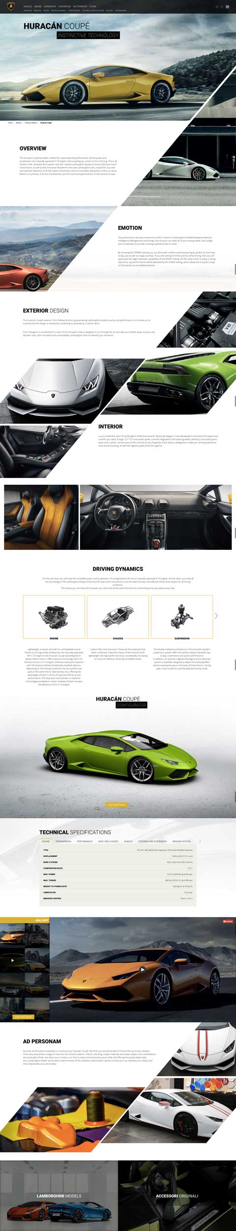 automotive landing pages