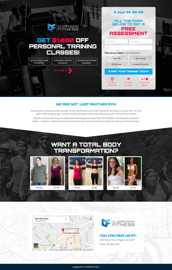 Driven Fitness by Ebony  fitness trainer landing page