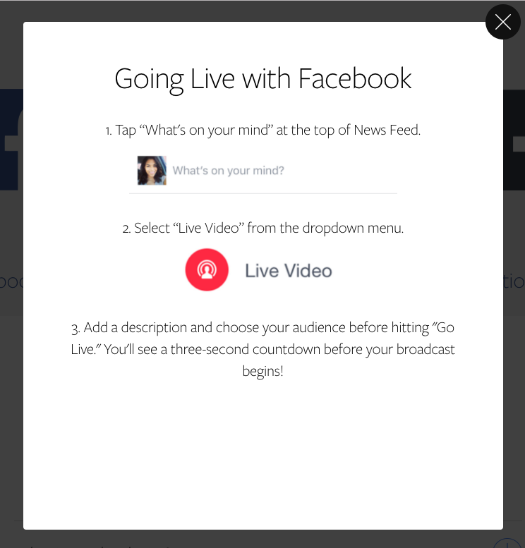 how to go live on Facebook