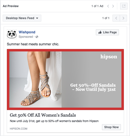 womens shoes advertised on facebook